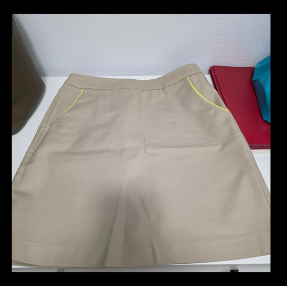 Cynthia Rowley Beige Skirt with Yellow Accents